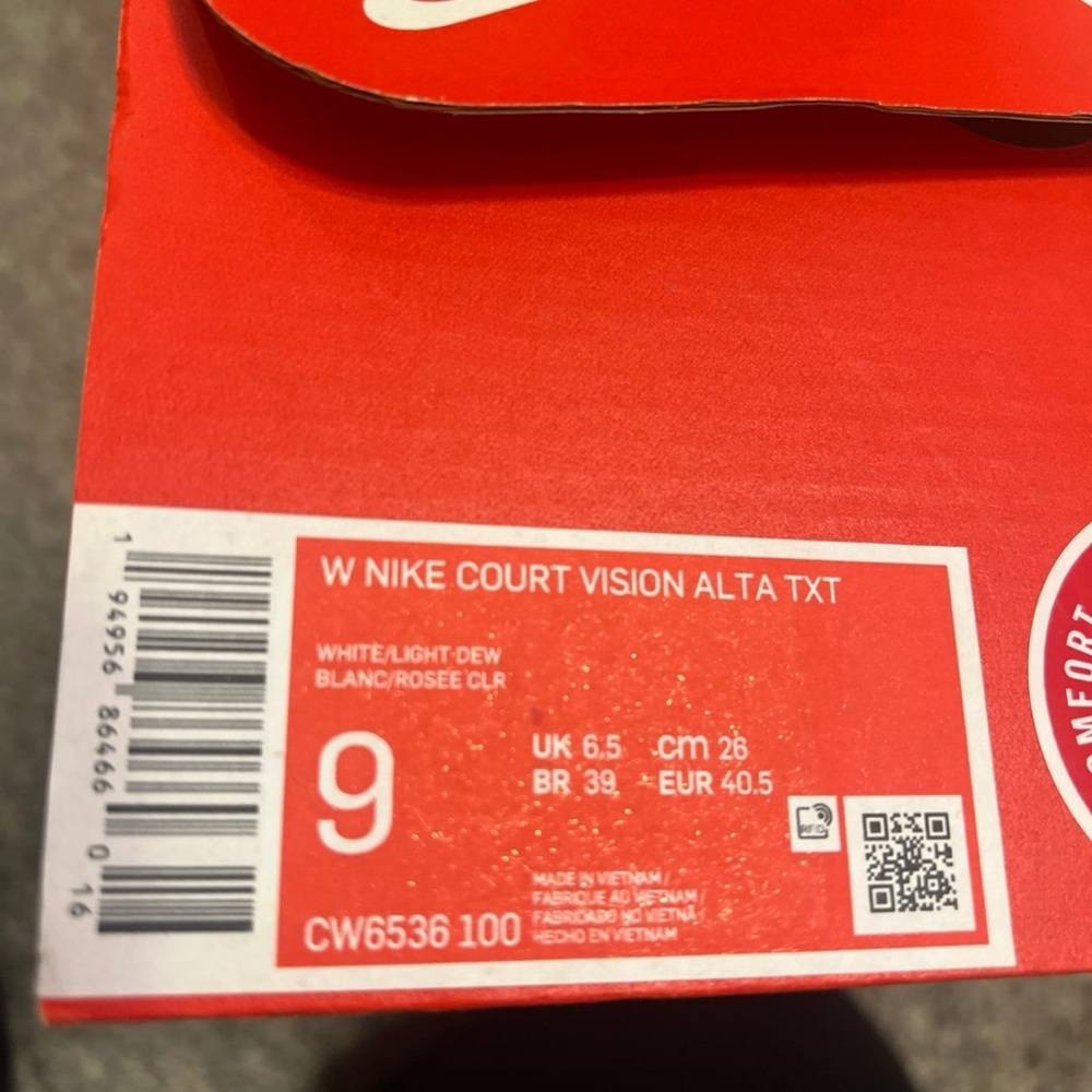 Nike Court Vision Alta TXT Size 9 white/Light Dew - Picture 8 of 9